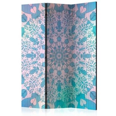 Διαχωριστικό με 3 τμήματα - Girly Mandala (Blue) [Room Dividers]