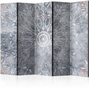 5-part divider - Blurred Mandala II [Room Dividers]