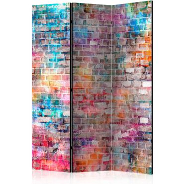 Διαχωριστικό με 3 τμήματα - Colourful Brick [Room Dividers]