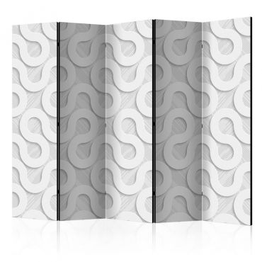 Διαχωριστικό με 5 τμήματα - Grey Spirals II [Room Dividers]
