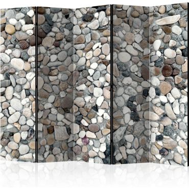 Partition with 5 sections - Beach Pebbles II [Room Dividers]