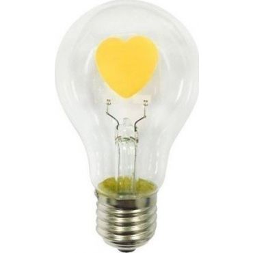 LED lamp vintage Α60 Ε27 2W Heart