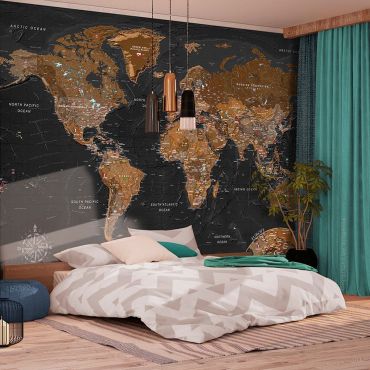 Self-adhesive photo wallpaper - World: Stylish Map
