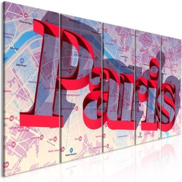 Table - Red Paris (5 Parts) Narrow