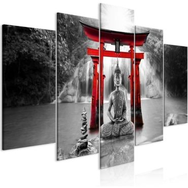 Table - Buddha Smile (5 Parts) Wide Red