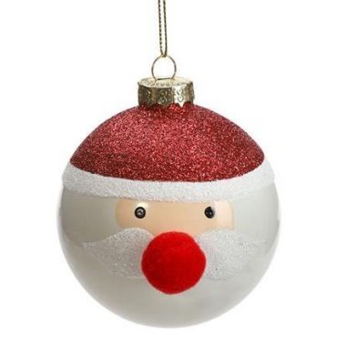 Glass ornament snowman red nose