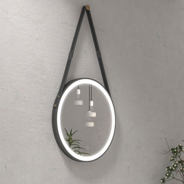 Round bathroom mirror with strap KARAG ANATOLI