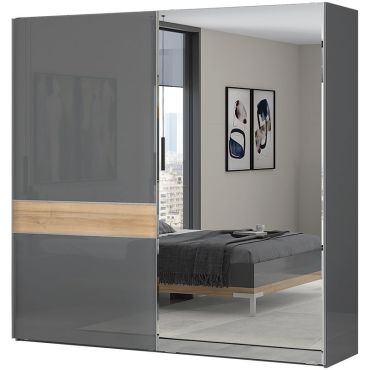 Sliding wardrobe double leaf Agate 230 with mirror