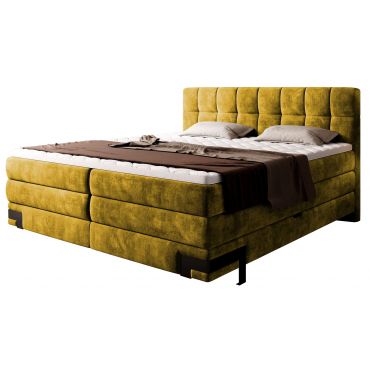 Upholstered bed Navona with mattress and topper