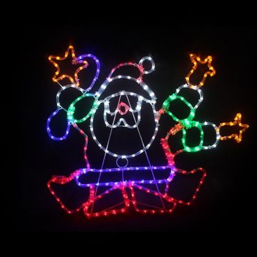 Φωτοσωλήνας με σχέδιο Dance Santa LED