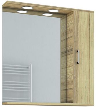 Mirror with right cabinet Drop Ritmo 75