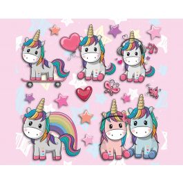 Decorative wall stickers Lovely Unicorn 3D M