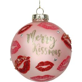 Γυάλινo στολίδι Merry Kissmas