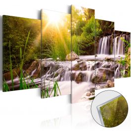 Acrylic Print - Forest Waterfall [Glass]