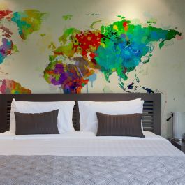 Wallpaper - Paint splashes map of the World