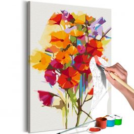 DIY canvas painting - Summer Flowers 40x60