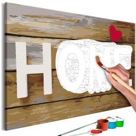 DIY canvas painting - Home with Heart 60x40