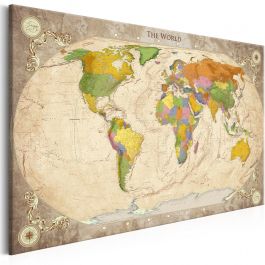 Canvas Print - Map and Ornaments