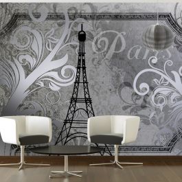 Wallpaper - Vintage Paris - silver