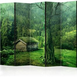 Partition with 5 sections - Green seclusion II [Room Dividers]